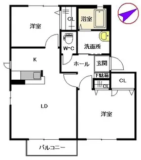 メゾンポラリス I棟【2階】の間取り