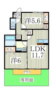 グリーンフォレストH【1階】の間取り