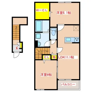 ハクナ・マタタB【2階】の間取り