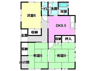 静岡県浜松市浜名区細江町中川【一戸建】の間取り