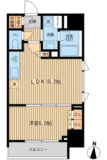 東京都台東区入谷1【マンション】の間取り