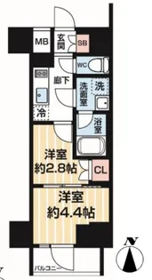 ARCOBALENO MINAMISENJU【13階】の間取り