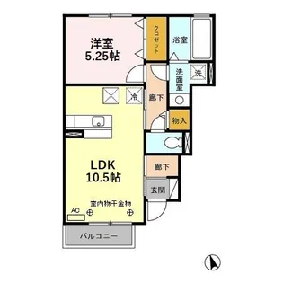 プリモ B【1階】の間取り