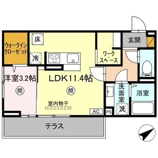 ラピス・ブルー【1階】の間取り