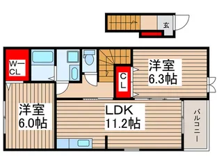 オランジュ・アム-ル【2階】の間取り