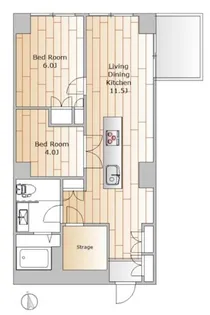 東京都港区高輪4【マンション】の間取り