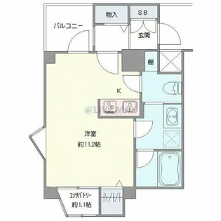 アルシオンエアポートタワー【6階】の間取り