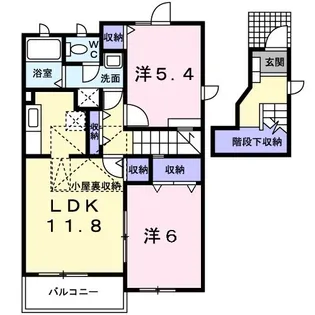 シャルマン城南A【2階】の間取り
