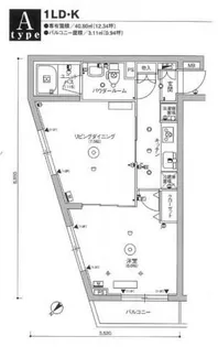 スカイコート品川パークサイドIII【5階】の間取り