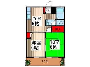 ドミ-ル・エントピア【1階】の間取り