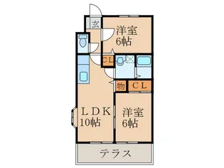 エメラルドハイツI【1階】の間取り