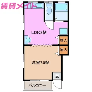 アンセーヌメゾンシャルル【1階】の間取り