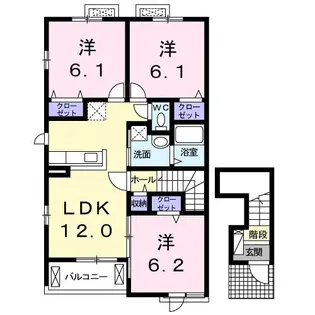一丁目館【2階】の間取り