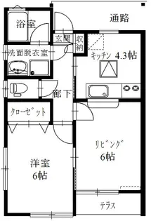 ル・シャトー長町【1階】の間取り