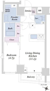 THEATER COURT本駒込【9階】の間取り