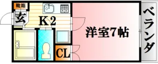 レジデンス上安【3階】の間取り