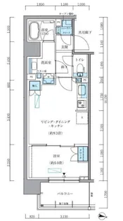 パークアクシス新大橋【3階】の間取り