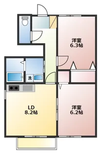 ヴィヴレ豊田B【1階】の間取り