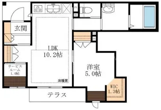 堀切2丁目ヘーベルメゾン【1階】の間取り