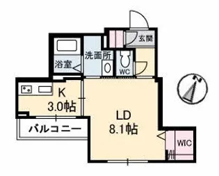 ラルーチェ学南町【2階】の間取り