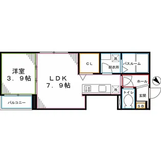 カサート国立【2階】の間取り
