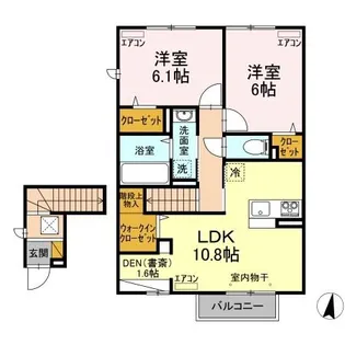 マルム B【2階】の間取り
