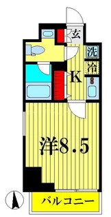 アイルイムーブル西大島【6階】の間取り
