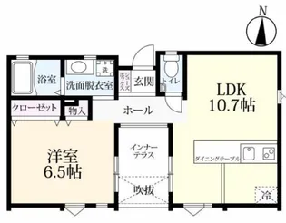 プレミアムアイランド金田 C【1階】の間取り