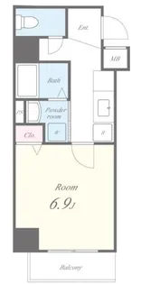 ジェイズ クレイドル【6階】の間取り