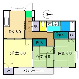 グリーンハイツ(神田船岡)【2階】の間取り
