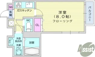 ガーネットヒルズ上杉【2階】の間取り