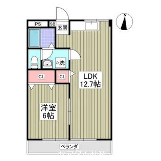 第二サンライフ大嶋【1階】の間取り