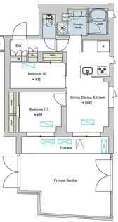 Brillia ist 洗足池の杜【1階】の間取り
