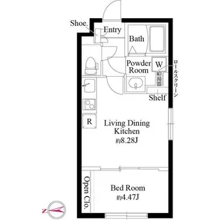 CASA PIAZZA北千住【3階】の間取り