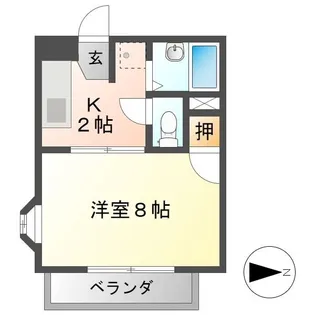 ジュネスアゲハ【2階】の間取り