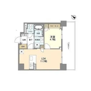 COLORE’ HIRAKATA【5階】の間取り