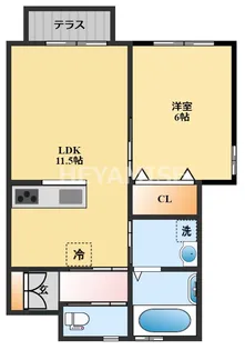 Kiitos【1階】の間取り