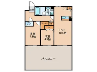 ケンズコ-ト【1階】の間取り