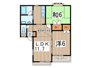 ウエル・スト-ン【2階】の間取り