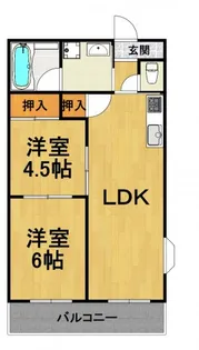 南武庫之荘ハイツ【2階】の間取り