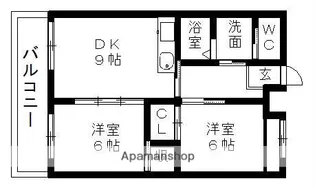 メゾンやわらぎ【4階】の間取り