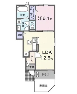 カフア テラス【1階】の間取り