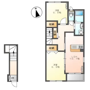 ウィステリア【2階】の間取り