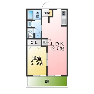 ウエスト・フィール【1階】の間取り