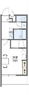 レオパレスケイスピリット百合鴎【1階】の間取り