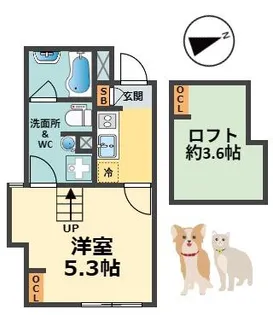 loulou今津(ルルイマヅ)【1階】の間取り