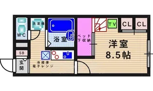 レオパレスグランドゥール【1階】の間取り