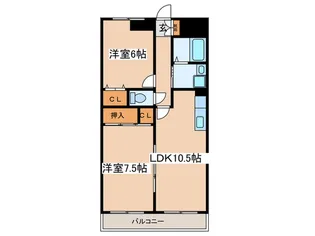 ハーベスト参番館【1階】の間取り
