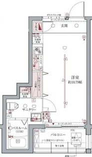 ラグディア高輪【4階】の間取り
