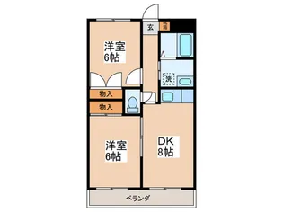 メゾントパール【2階】の間取り